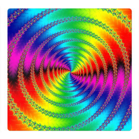 Магнитный плакат 3Х3 с принтом Цветной гипноз в Екатеринбурге, Полимерный материал с магнитным слоем | 9 деталей размером 9*9 см | насыщенные цвета | радуга | спираль | цвет | цвета | яркие цвета | ярко