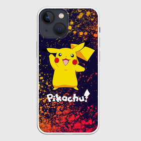 Чехол для iPhone 13 mini с принтом ПИКАЧУ   PIKACHU в Екатеринбурге,  |  | anime | manga | pikachu | pokemon | pokemons | аниме | детектив | кино | манга | мультфилтфильм | муьлт | пикачу | покемон | покемоны | фильм