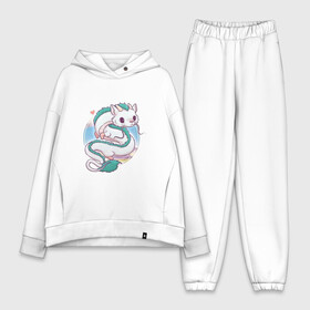 Женский костюм хлопок Oversize с принтом Cute Haku the Dragon в Екатеринбурге,  |  | арт | дракон | мило | милота | нигихаями кохакунуси | рисунок | сердечко | сердце | хаку