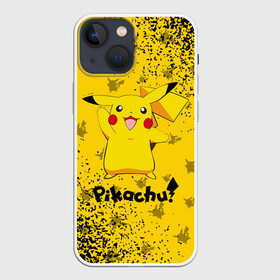 Чехол для iPhone 13 mini с принтом ПИКАЧУ   PIKACHU в Екатеринбурге,  |  | anime | manga | pikachu | pokemon | pokemons | аниме | детектив | кино | манга | мультфилтфильм | муьлт | пикачу | покемон | покемоны | фильм