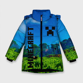 Зимняя куртка для девочек 3D с принтом Minecraft Майнкрафт в Екатеринбурге, ткань верха — 100% полиэстер; подклад — 100% полиэстер, утеплитель — 100% полиэстер. | длина ниже бедра, удлиненная спинка, воротник стойка и отстегивающийся капюшон. Есть боковые карманы с листочкой на кнопках, утяжки по низу изделия и внутренний карман на молнии. 

Предусмотрены светоотражающий принт на спинке, радужный светоотражающий элемент на пуллере молнии и на резинке для утяжки. | creeper | dungeons | earth | game | minecraft | minecraft earth | блоки | грифер | игры | квадраты | компьютерная игра | крипер | маинкрафт | майн | майнкравт | майнкрафт