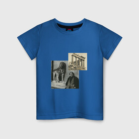Детская футболка хлопок с принтом Иосиф Бродский Венеция в Екатеринбурге, 100% хлопок | круглый вырез горловины, полуприлегающий силуэт, длина до линии бедер | венеция | иосиф бродский