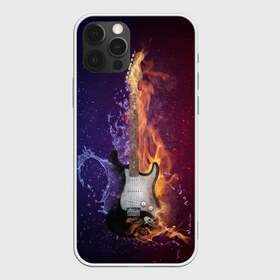 Чехол для iPhone 12 Pro Max с принтом Гитара огня в Екатеринбурге, Силикон |  | Тематика изображения на принте: fire guitar | jazz | rock | гитара огня | раскаленная гитара