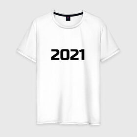 Мужская футболка хлопок с принтом 2021 - новый год в Екатеринбурге, 100% хлопок | прямой крой, круглый вырез горловины, длина до линии бедер, слегка спущенное плечо. | 