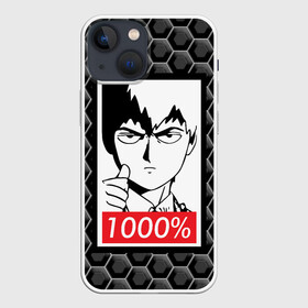 Чехол для iPhone 13 mini с принтом Моб Тысяча Карбон в Екатеринбурге,  |  | anime | manga | mob psycho | shigeo kageyama | аниме | манга | моб психо | шигео кагеяма