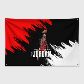 Флаг-баннер с принтом MICHAEL JORDAN в Екатеринбурге, 100% полиэстер | размер 67 х 109 см, плотность ткани — 95 г/м2; по краям флага есть четыре люверса для крепления | jordan | michael | michael jordan | nba | баскетбол | баскетболист | джордан | защитник | майкл | майкл джордан | нба