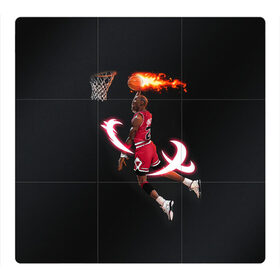Магнитный плакат 3Х3 с принтом MICHAEL JORDAN в Екатеринбурге, Полимерный материал с магнитным слоем | 9 деталей размером 9*9 см | jordan | michael | michael jordan | nba | баскетбол | баскетболист | джордан | защитник | майкл | майкл джордан | нба