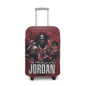Чехол для чемодана 3D с принтом MICHAEL JORDAN в Екатеринбурге, 86% полиэфир, 14% спандекс | двустороннее нанесение принта, прорези для ручек и колес | jordan | michael | michael jordan | nba | баскетбол | баскетболист | джордан | защитник | майкл | майкл джордан | нба
