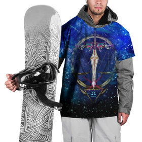 Накидка на куртку 3D с принтом весы, космос, знак зодиака в Екатеринбурге, 100% полиэстер |  | Тематика изображения на принте: 