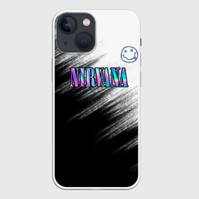 Чехол для iPhone 13 mini с принтом nirvana в Екатеринбурге,  |  | nirvana | абстракция | брызги | градиент | звук | кино | кобейн | краска | курт | курт кобейн | музыка | неон | нирвана | полосы | потерялся | рок | рок группа | смайлик | текстура | улыбка | черно белое