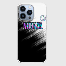 Чехол для iPhone 13 Pro с принтом nirvana в Екатеринбурге,  |  | nirvana | абстракция | брызги | градиент | звук | кино | кобейн | краска | курт | курт кобейн | музыка | неон | нирвана | полосы | потерялся | рок | рок группа | смайлик | текстура | улыбка | черно белое
