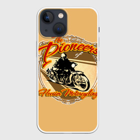Чехол для iPhone 13 mini с принтом Hoosier Motorcycling в Екатеринбурге,  |  | motorcycle | байкеры | мотоциклы | пионеры
