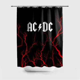 Штора 3D для ванной с принтом AC DС в Екатеринбурге, 100% полиэстер | плотность материала — 100 г/м2. Стандартный размер — 146 см х 180 см. По верхнему краю — пластиковые люверсы для креплений. В комплекте 10 пластиковых колец | ac dc | acdc | back to black | highway to hell | logo | music | rock | айси | айсидиси | диси | лого | логотип | молния | музыка | рок | символ | символика | символы | эйси | эйсидиси