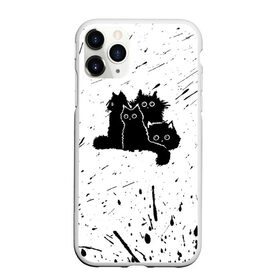 Чехол для iPhone 11 Pro матовый с принтом Черные котейки в Екатеринбурге, Силикон |  | baby | cat | cute | kitty | аниме | анимешные | брызги красок | глаза | детям | животные | зверек | кавайный | киска | кот | котята | кошак | кошечка | кошка | малыши | милые | мордочка | няшные | прикольные