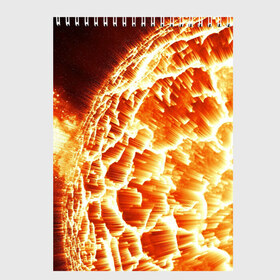 Скетчбук с принтом Космический объект в Екатеринбурге, 100% бумага
 | 48 листов, плотность листов — 100 г/м2, плотность картонной обложки — 250 г/м2. Листы скреплены сверху удобной пружинной спиралью | planets | взрыв | взрывы | вселенная | вселенский | звезда | звёзды | космические | космический | космос | лава | мантия | огненный | огонь | пламя | планета | планеты | солнце | яркие | яркий