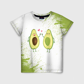 Детская футболка 3D с принтом Авокадо в Екатеринбурге, 100% гипоаллергенный полиэфир | прямой крой, круглый вырез горловины, длина до линии бедер, чуть спущенное плечо, ткань немного тянется | Тематика изображения на принте: авокадо | веган | еда блогеров | мемы | минимализм | прикольные картинки | прикольные надписи | растение | смешное авокадо | фрукт