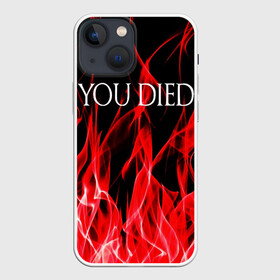 Чехол для iPhone 13 mini с принтом YOU DIED в Екатеринбурге,  |  | dark souls | dark souls iii | дарк солс | дарк соулс | темные души | черные души