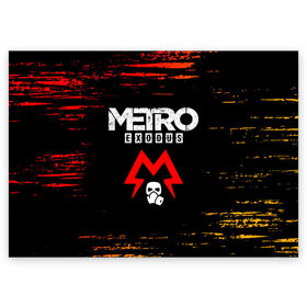 Поздравительная открытка с принтом METRO EXODUS / МЕТРО ИСХОД в Екатеринбурге, 100% бумага | плотность бумаги 280 г/м2, матовая, на обратной стороне линовка и место для марки
 | exodus | game | games | logo | metro | sam | sparta | spartan | игра | игры | исход | лого | логотип | логотипы | метро | символ | символы | спарта | спартанец | сэм | эксодус