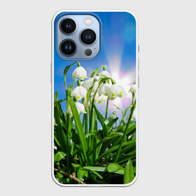 Чехол для iPhone 13 Pro с принтом Подснежники в Екатеринбурге,  |  | Тематика изображения на принте: зелень | подснежник | подснежники | природа | природный | растение | растения | флора | цветок | цветочек | цветы