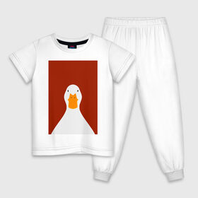 Детская пижама хлопок с принтом Утка в Екатеринбурге, 100% хлопок |  брюки и футболка прямого кроя, без карманов, на брюках мягкая резинка на поясе и по низу штанин
 | Тематика изображения на принте: иллюстрация | мем | мемы | рисунок | смешно | современно | утка
