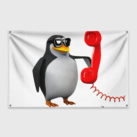 Флаг-баннер с принтом Ало это пожарная? - мем в Екатеринбурге, 100% полиэстер | размер 67 х 109 см, плотность ткани — 95 г/м2; по краям флага есть четыре люверса для крепления | meme | memes | ало это пожарная | мем пингвин | мемы | пингвин