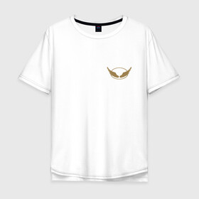 Мужская футболка хлопок Oversize с принтом Крылоборство (ангел) в Екатеринбурге, 100% хлопок | свободный крой, круглый ворот, “спинка” длиннее передней части | ангел | клуб романтики | крылья | секрет небес