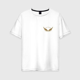 Женская футболка хлопок Oversize с принтом Крылоборство (ангел) в Екатеринбурге, 100% хлопок | свободный крой, круглый ворот, спущенный рукав, длина до линии бедер
 | ангел | клуб романтики | крылья | секрет небес
