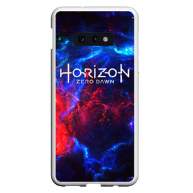 Чехол для Samsung S10E с принтом Horizon Zero Dawn в Екатеринбурге, Силикон | Область печати: задняя сторона чехла, без боковых панелей | Тематика изображения на принте: aloy | antasy girl | art | artwork | digital art | fantasy | horizon | horizon: zero dawn | landscape | tallneck | warrior fantasy | weapon | zero dawn