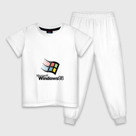 Детская пижама хлопок с принтом Windows 98 в Екатеринбурге, 100% хлопок |  брюки и футболка прямого кроя, без карманов, на брюках мягкая резинка на поясе и по низу штанин
 | microsoft | windows | windows98 | виндовс | майкрософт