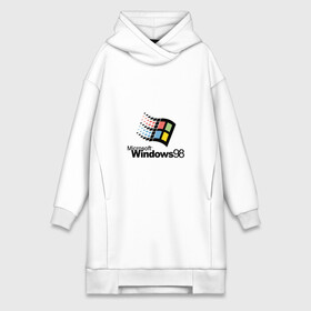 Платье-худи хлопок с принтом Windows 98 в Екатеринбурге,  |  | microsoft | windows | windows98 | виндовс | майкрософт