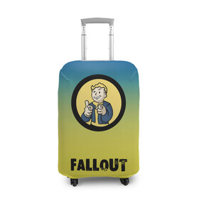 Чехол для чемодана 3D с принтом Fallout/Фоллаут в Екатеринбурге, 86% полиэфир, 14% спандекс | двустороннее нанесение принта, прорези для ручек и колес | boy | fallout | new vegas | nuka cola | апокалипсис | бандиты | вегас | война | градиент | девочкам | детям | игра | логотипы игр | мальчикам | оружие | парни | пистолеты | подростковые | постапокалипсис | убежище