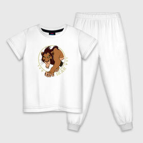 Детская пижама хлопок с принтом Шрам в Екатеринбурге, 100% хлопок |  брюки и футболка прямого кроя, без карманов, на брюках мягкая резинка на поясе и по низу штанин
 | scar | the lion king | vdkimel | король лев | шрам
