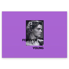 Поздравительная открытка с принтом Леонардо Ди Каприо в Екатеринбурге, 100% бумага | плотность бумаги 280 г/м2, матовая, на обратной стороне линовка и место для марки
 | forever young | леонардо ди каприо | лицо | эстетика
