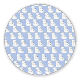 Коврик для мышки круглый с принтом Голубой мегамозг в Екатеринбурге, резина и полиэстер | круглая форма, изображение наносится на всю лицевую часть | Тематика изображения на принте: мем | мемы | мозг | прикол
