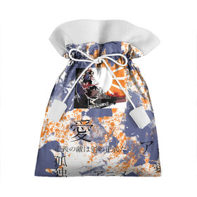 Подарочный 3D мешок с принтом Самурай Чамплу в Екатеринбурге, 100% полиэстер | Размер: 29*39 см | абстракция | аниме | брызги | иероглифы | самурай | самурай чамплу | тай дай | чамплу | япония | японские иероглифы | японские символы