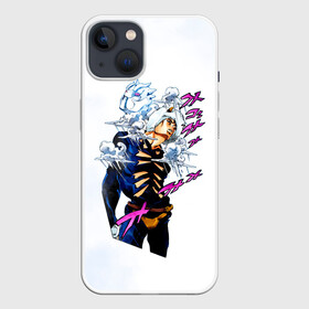 Чехол для iPhone 13 с принтом JoJo Bizarre Adventure в Екатеринбурге,  |  | Тематика изображения на принте: anime | jojo | jojo’s bizarre adventure | аниме | анимэ | биззаре адвенчер | джо | джо джо | джоджо | джонатан джостар | дзёсукэ хигасиката | дзётаро кудзё | жожо | игги | кира | лого | манга | невероятные приключения