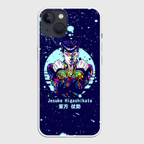 Чехол для iPhone 13 с принтом JoJo Bizarre Adventure в Екатеринбурге,  |  | Тематика изображения на принте: anime | jojo | jojo’s bizarre adventure | аниме | анимэ | биззаре адвенчер | джо | джо джо | джоджо | джонатан джостар | дзёсукэ хигасиката | дзётаро кудзё | жожо | игги | кира | лого | манга | невероятные приключения