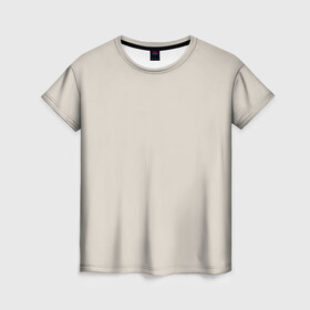 Женская футболка 3D с принтом Радуга v2 - бежевый в Екатеринбурге, 100% полиэфир ( синтетическое хлопкоподобное полотно) | прямой крой, круглый вырез горловины, длина до линии бедер | бежевый | без дизайна | без картинки | одноцветные | текстура