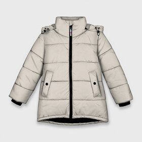 Зимняя куртка для девочек 3D с принтом Радуга v2 - бежевый в Екатеринбурге, ткань верха — 100% полиэстер; подклад — 100% полиэстер, утеплитель — 100% полиэстер. | длина ниже бедра, удлиненная спинка, воротник стойка и отстегивающийся капюшон. Есть боковые карманы с листочкой на кнопках, утяжки по низу изделия и внутренний карман на молнии. 

Предусмотрены светоотражающий принт на спинке, радужный светоотражающий элемент на пуллере молнии и на резинке для утяжки. | бежевый | без дизайна | без картинки | одноцветные | текстура