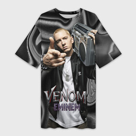Платье-футболка 3D с принтом Eminem Venom в Екатеринбурге,  |  | eminem | rap | venom eminem | рэп | хип хоп | эминем
