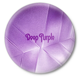 Значок с принтом Deep Purple в Екатеринбурге,  металл | круглая форма, металлическая застежка в виде булавки | deep | logo | purple | rock | whoosh | группа | знаменитости | лого | надпись | рок | текст