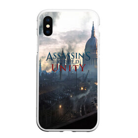 Чехол для iPhone XS Max матовый с принтом Assassin’s Creed Unity в Екатеринбурге, Силикон | Область печати: задняя сторона чехла, без боковых панелей | black flag | brotherhood | chronicles | creed | game | origins | revelations | rogue | syndicate | unity | valhalla | альтаир | ассасин | игры | кинжал | пираты