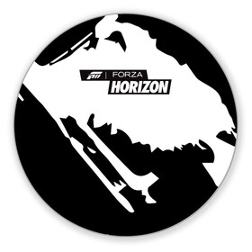Коврик для мышки круглый с принтом Forza Horizon в Екатеринбурге, резина и полиэстер | круглая форма, изображение наносится на всю лицевую часть | fh4 | forza | games | horizon | playground | авто | гонки | горизонт | машины | сила | фестиваль | форза | хоризон