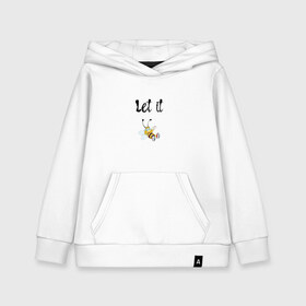 Детская толстовка хлопок с принтом Let it bee в Екатеринбурге, 100% хлопок | Круглый горловой вырез, эластичные манжеты, пояс, капюшен | bee | let it be | let it bee | битлз | пчела