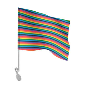 Флаг для автомобиля с принтом Радужный флаг в Екатеринбурге, 100% полиэстер | Размер: 30*21 см | pride | rainbow | tiktok | мем | оля тыква | подсяду | прайд | привет | привет я подсяду | радуга | радужный флаг | тик ток | тикток | феминизм | феминитивы | я подсяду
