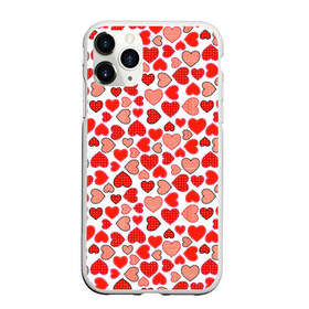 Чехол для iPhone 11 Pro матовый с принтом Сердечки паттерн в Екатеринбурге, Силикон |  | cute | love is | valentines day | you | алые | валентина | влюбленные | девушке | день рождения | дружба | жена | лучшая | любимая | люблю | любовь | мама | марта | милые | нежные | подарок | свадьба | серде | сердца
