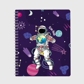 Тетрадь с принтом Elon Musk в Екатеринбурге, 100% бумага | 48 листов, плотность листов — 60 г/м2, плотность картонной обложки — 250 г/м2. Листы скреплены сбоку удобной пружинной спиралью. Уголки страниц и обложки скругленные. Цвет линий — светло-серый
 | astronaut | celebrity | cosmonaut | cosmos | genius | gloves | planet | space | spacesuit | гений | знаменитость | космонавт | космос | перчатки | планета | скафандр
