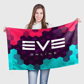 Флаг 3D с принтом EVE ONLINE / ИВ ОНЛАЙН в Екатеринбурге, 100% полиэстер | плотность ткани — 95 г/м2, размер — 67 х 109 см. Принт наносится с одной стороны | echo | echoes | eve | game | games | logo | online | space | ев онлайн | ев эхо | еве | ив онлайн | ив эхо | игра | игры | космос | лого | логотип | логотипы | онлайн | символ | символы | эхо | эхос