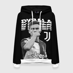 Женская толстовка 3D с принтом Paulo Dybala в Екатеринбурге, 100% полиэстер  | двухслойный капюшон со шнурком для регулировки, мягкие манжеты на рукавах и по низу толстовки, спереди карман-кенгуру с мягким внутренним слоем. | дибала | знаменитости | пауло дибала | футболист | ювентус