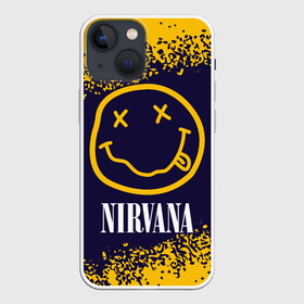 Чехол для iPhone 13 mini с принтом NIRVANA   НИРВАНА в Екатеринбурге,  |  | band | cobain | face | kurt | logo | music | nirvana | rock | rocknroll | группа | кобейн | курт | лого | логотип | музыка | музыкальная | нирвана | рожица | рок | рокнролл | символ